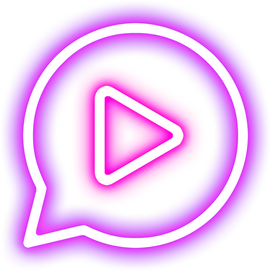 Neon Play Video Icon